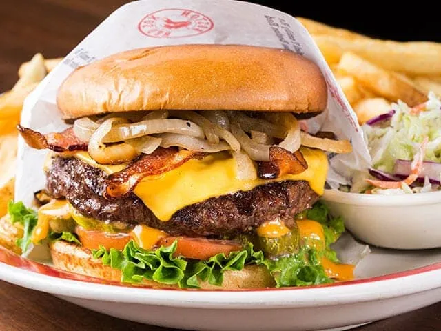 hamburger on a plate